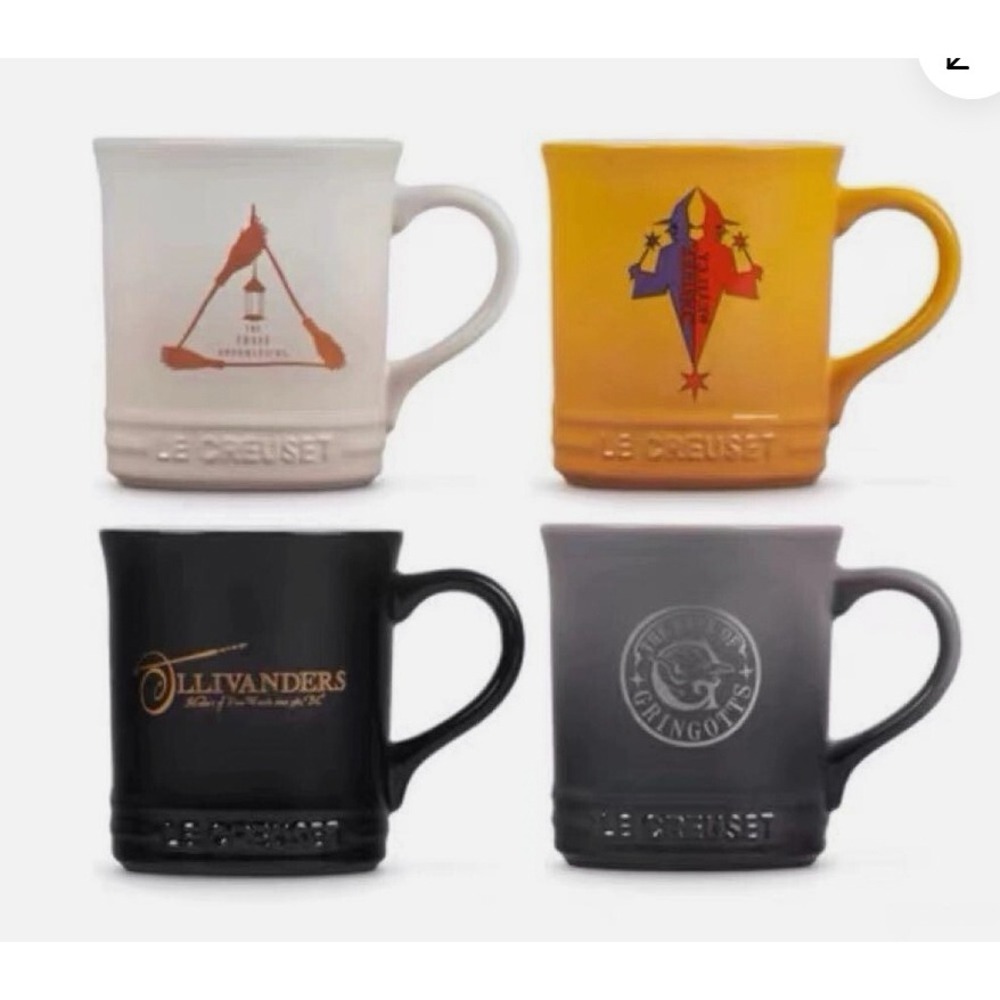 Le Creuset Harry Potter Magical Mug Set of 4 14oz Stoneware NIB Limited Edition